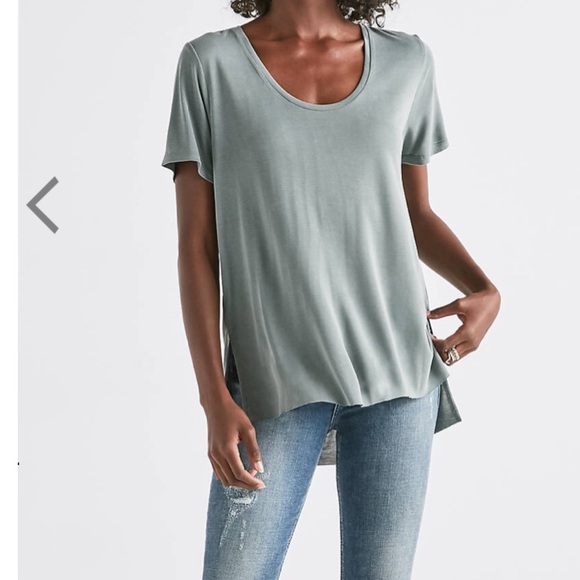 Lucky Brand Tops - NEW Lucky Brand Sand wash scoop neck tee XS